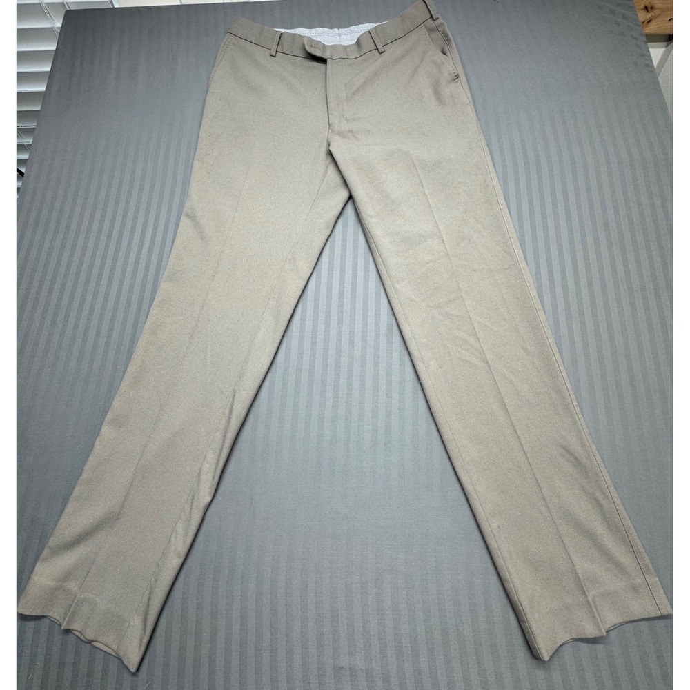 Peter Millar Crown Sport Mens 34x32 Khaki Tan Performance Golf Pants Chinos